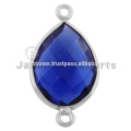 925 de plata esterlina Gemstone Bezel Connector Link